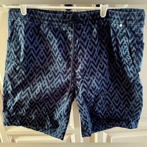Men’s Psycho Bunny shorts - navy and blue patttern